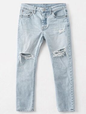Levi's Light Blue Ripped Straight Leg Jeans Women’s 28